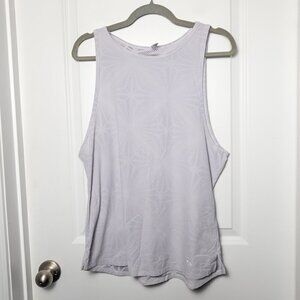 Under Armour Heat Gear Tank - L White/Grey Print